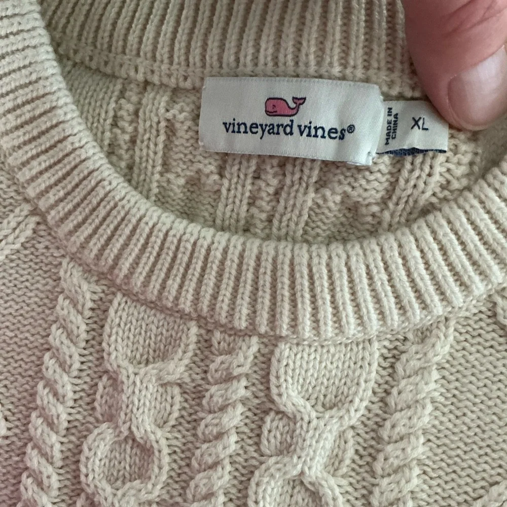 Vineyard Vines Cream Cable Knit Sweater - Picture 4 of 9